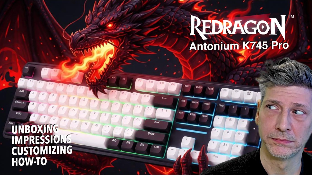 Распаковка и обзор игровой клавиатуры Redragon Antonium K745 Pro с 108 клавишами.