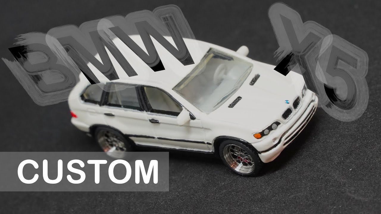 Matchbox Custom - BMW X5 e53 black and white rebuild