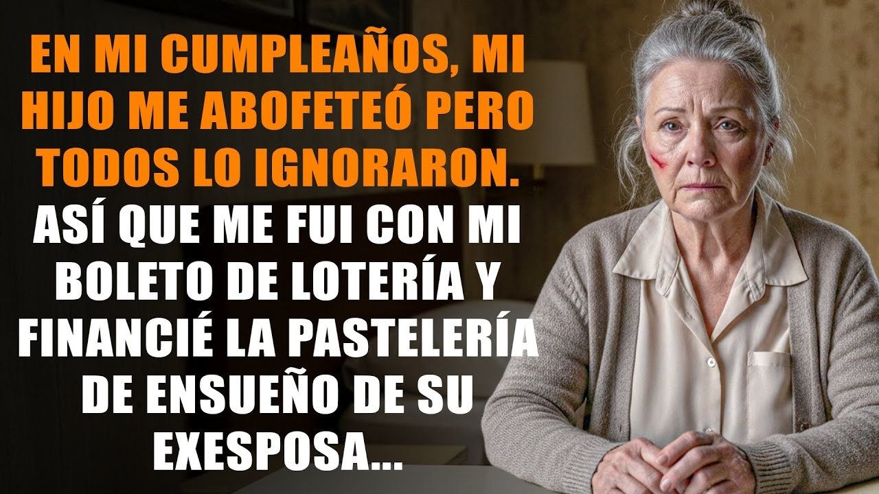 Mi hijo me abofeteó en mi cumpleaños — Así que me fui con el boleto de lotería…
