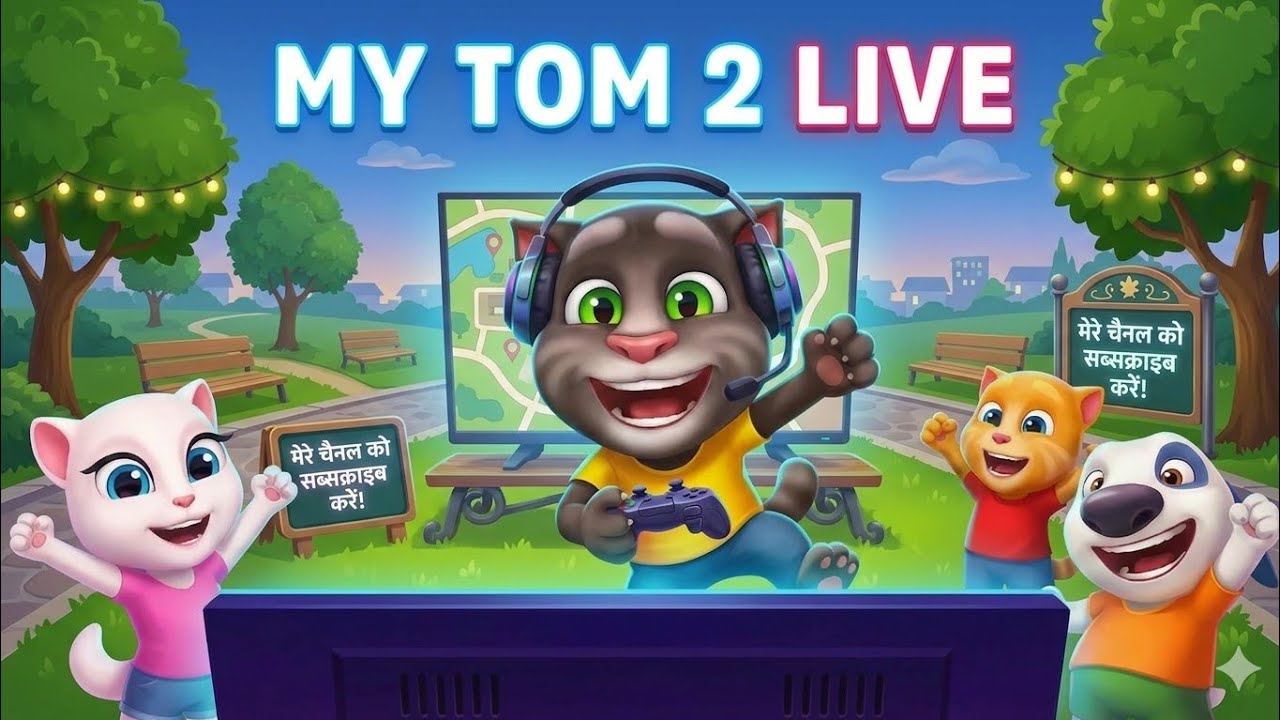 My Talking Tom 2 Live 🔴 | Tom ke saath Masti aur Mini Games!