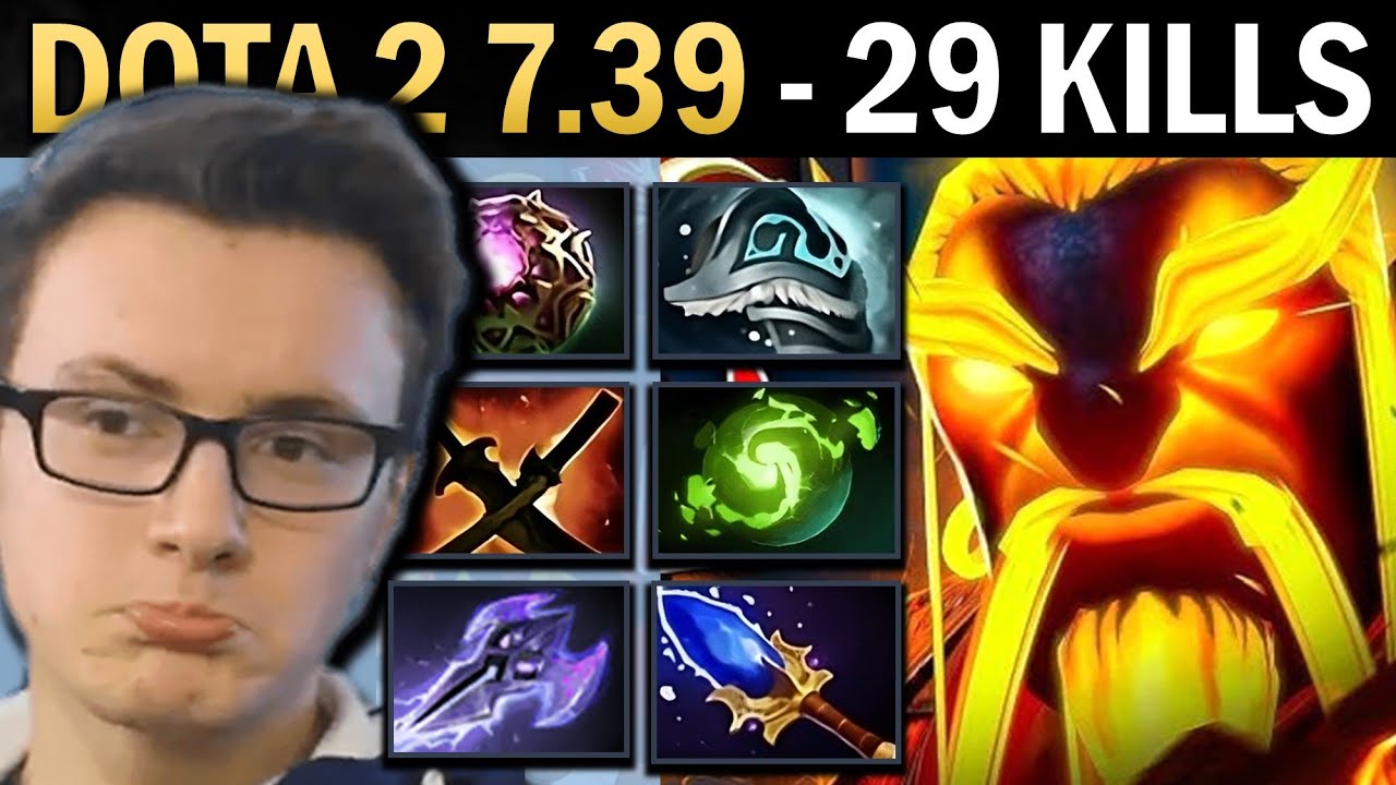 Ember Spirit Gameplay Miracle with 29 Kills and SNY - Dota 7.39