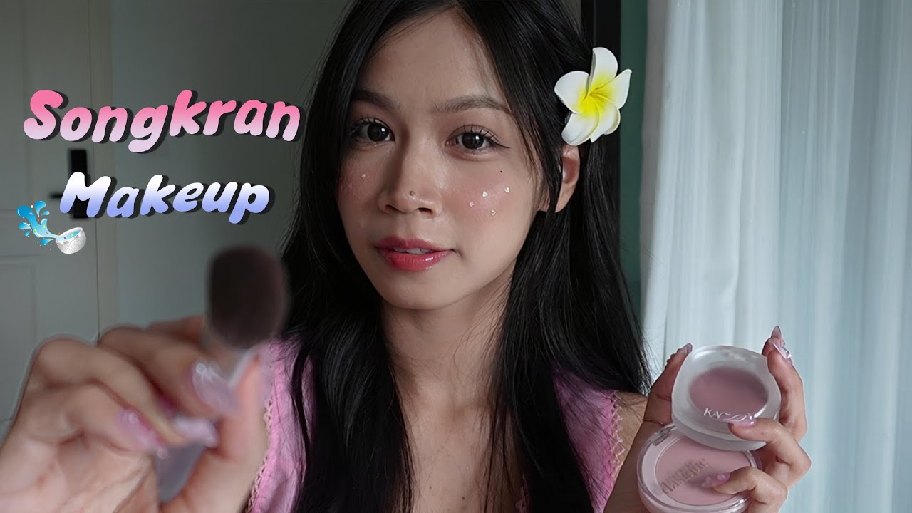 ASMR Friend Does Your Songkran Makeup 💦🌸 Thai Festival, Personal Attention, Layered Sound