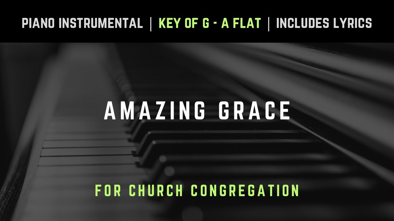 Amazing Grace | Piano Instrumental Hymns with Lyrics | Church Songs