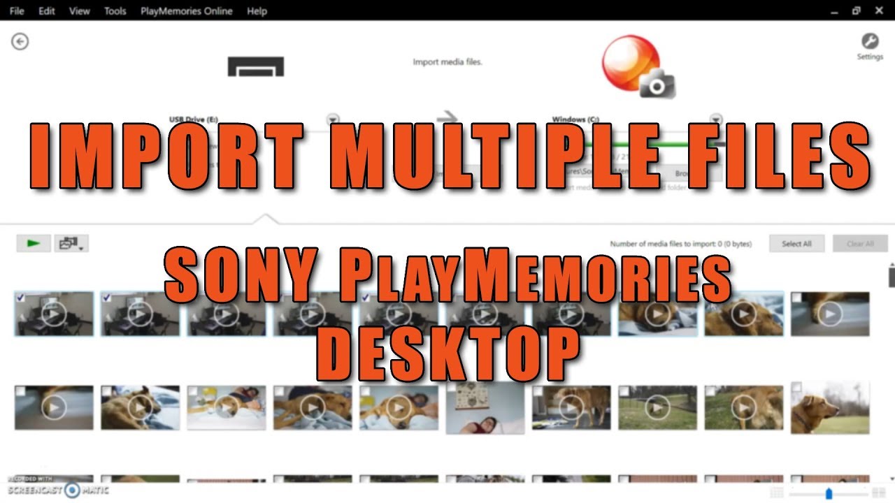 How To Select Multiple Files at the Same Time in Sony PlayMemories (EASY)