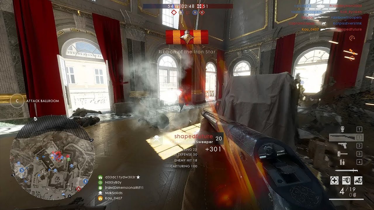 Battlefield 1 RAW Gameplay Assault 22 - M97 Trench Gun Sweeper (55K13D)