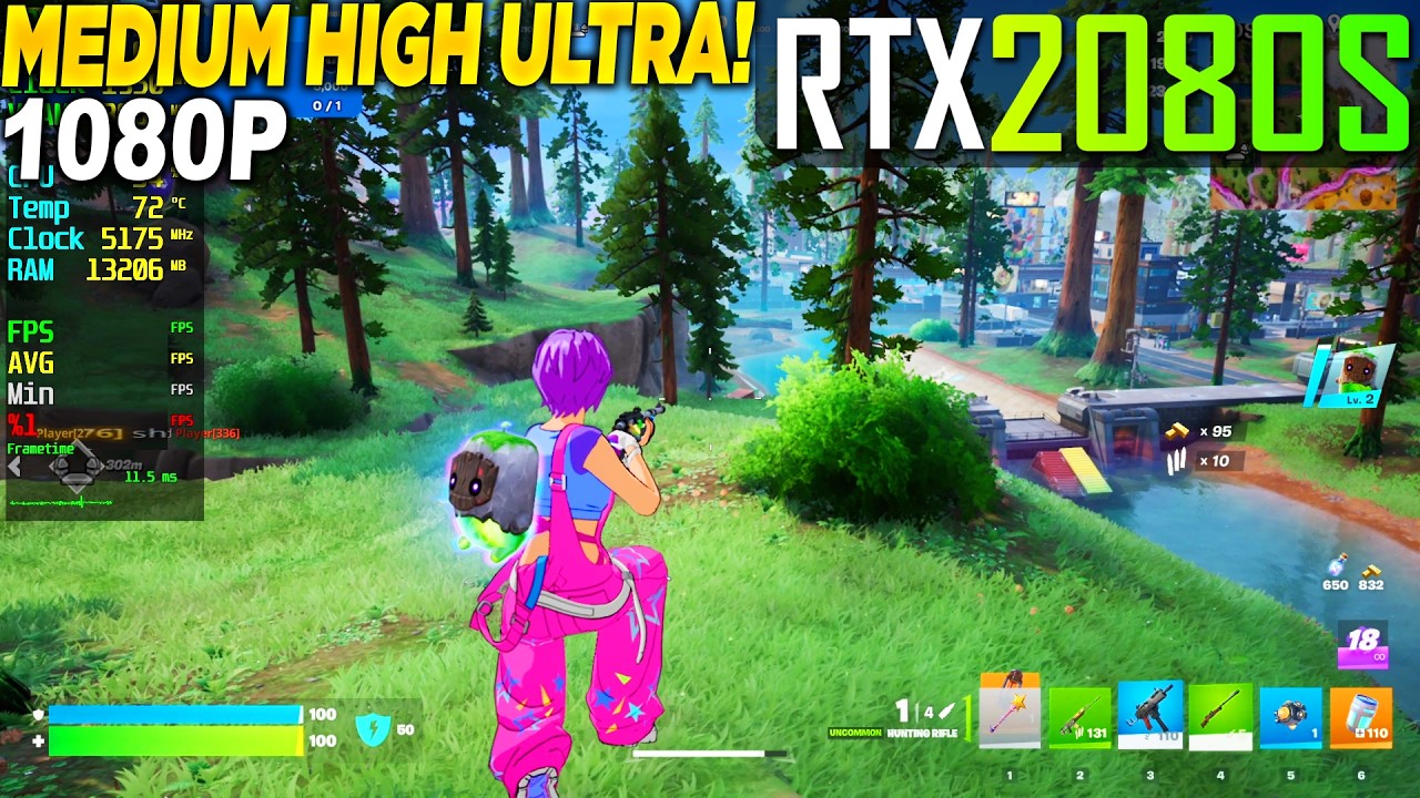 Fortnite Chapter 7 RTX 2080 Super - 1080p, Low, Medium, High, Ultra, Performance Mode,