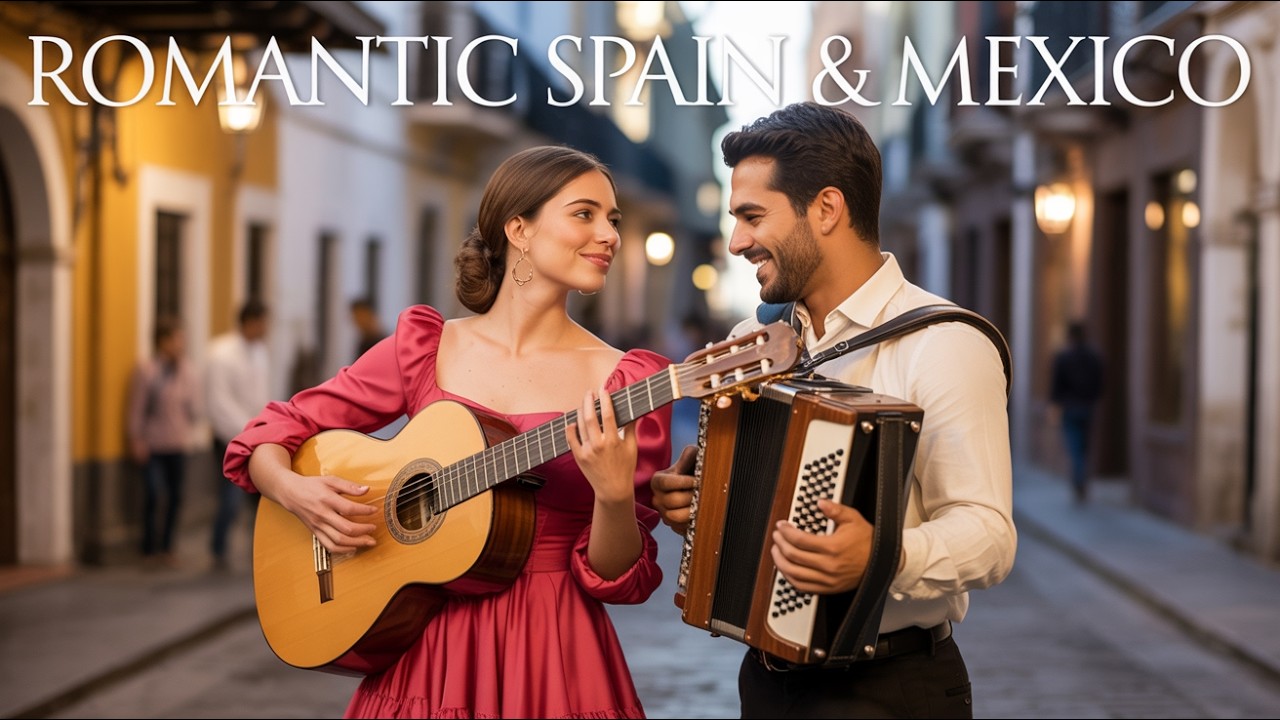 Romantic Spain & Mexico Instrumentals ❤️ Flamenco La Paloma & Mariachi Music 🎺