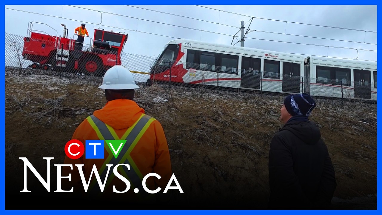 Второй обрыв провода приводит к остановке движения поезда O-Train в восточной части города.