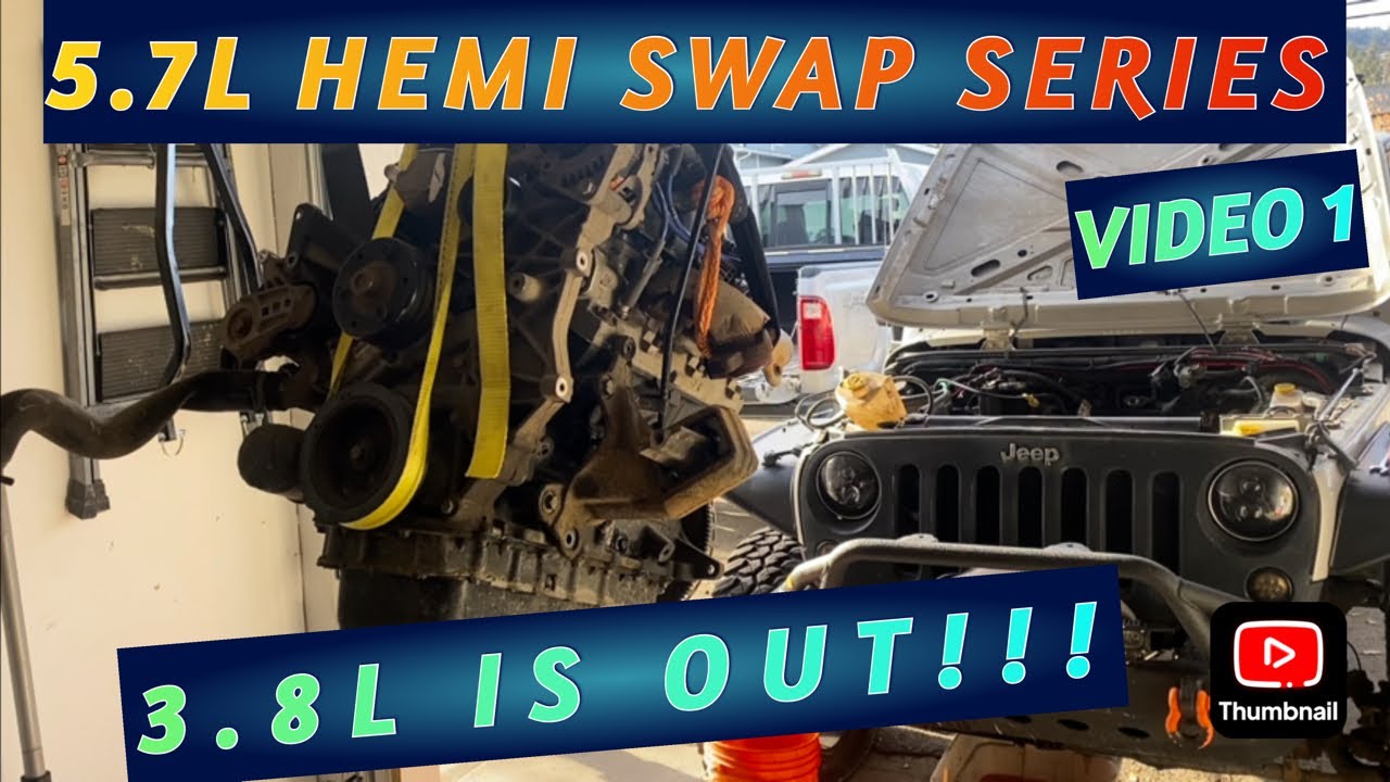 JEEP JK HEMI SWAP Ep.1 - How to remove a 3.8l V6