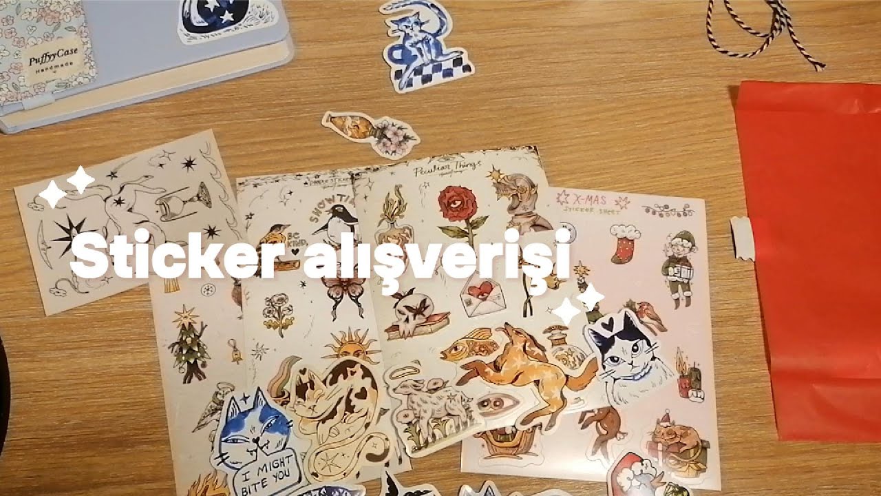 Sticker Alışverişi & Ajanda Kapağı Süsleme I ozistudios