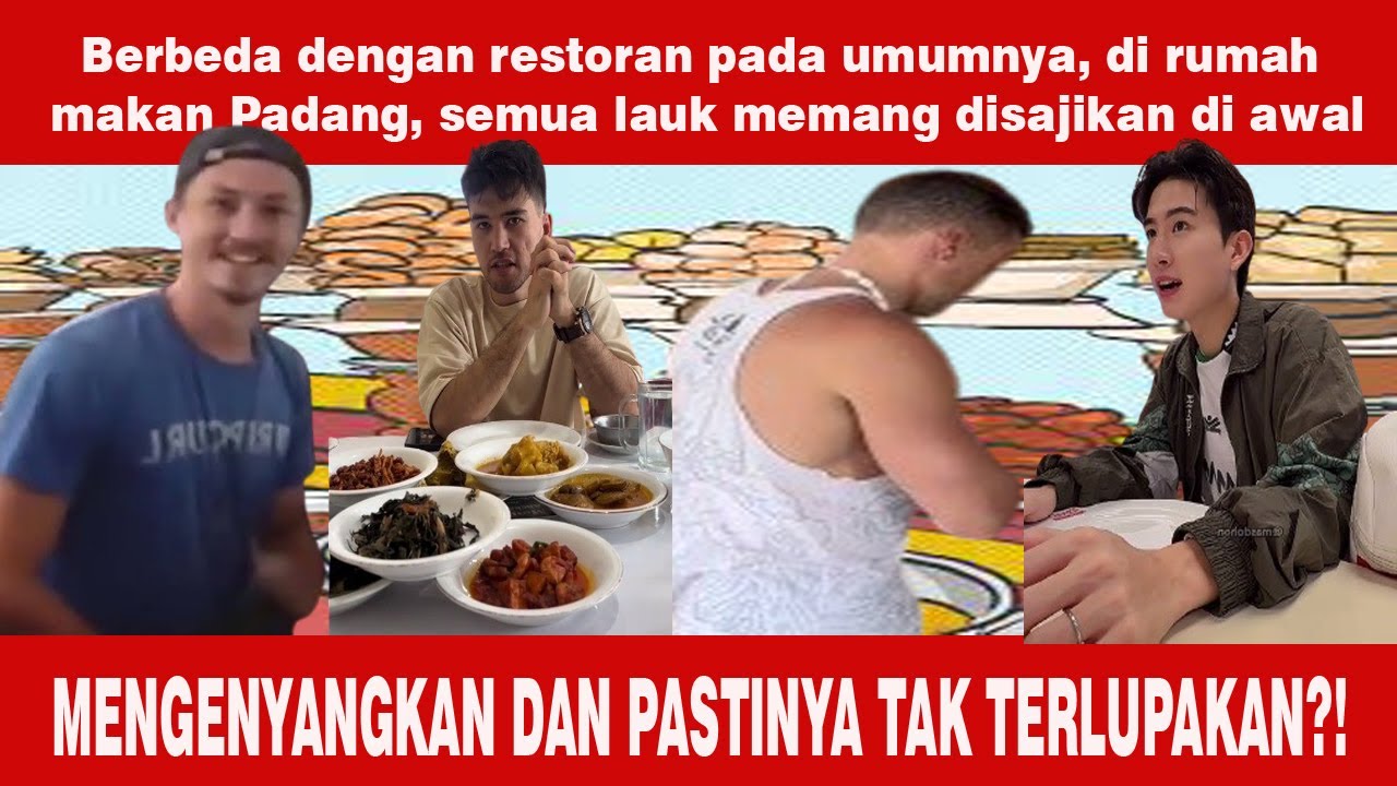 Makan di RM PADANG Bule Bingung Semua Lauk ada di Ata Meja?!