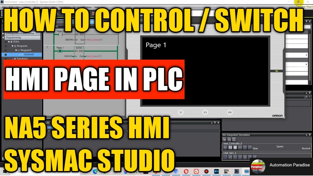 How to Control / Switch HMI Page in PLC | X-Garage