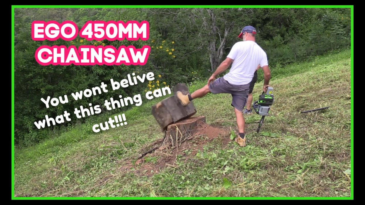 EGO 56V 450mm Chainsaw Review - YOU WONT BELIEVE WHAT THIS THING CAN CUT THROUGH!!!