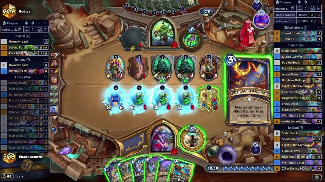 Hearthstone Echoes of the Infinite Hagatha Shaman: Two demon hunters