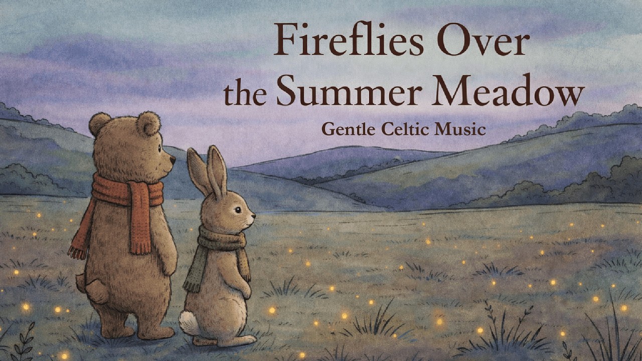 [Celtic Music] Gentle Sleep Ambience – Fireflies Over the Summer Meadow