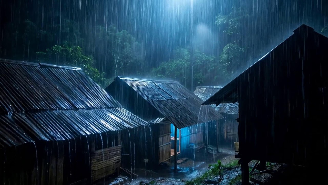 Power Rain On Zinc Roof With Gentle Thunder For Anxiety Reset, Deep Sleep, And Clear Thinking