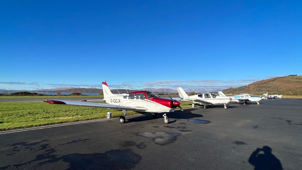 Oban to Liverpool in a PA28-161 great scenery ATC audio