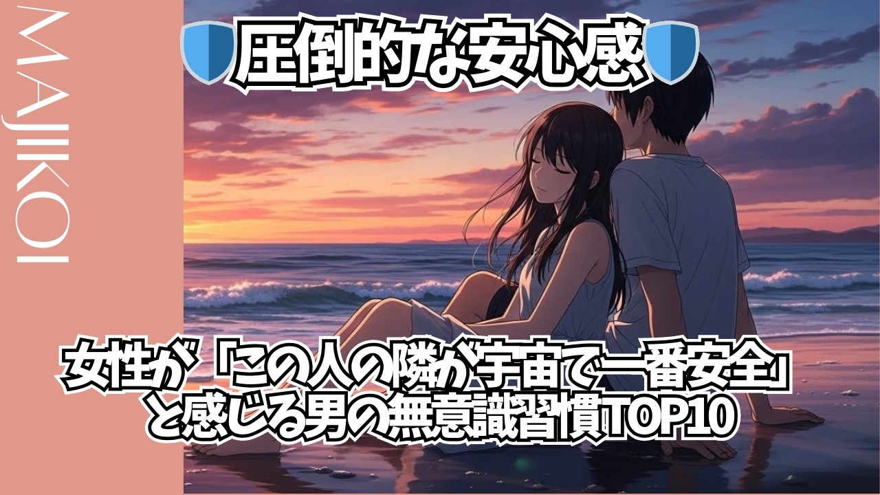 🛡️圧倒的な安心感🛡️女性が「この人の隣が宇宙で一番安全」と感じる男の無意識習慣 TOP10『通常動画版』