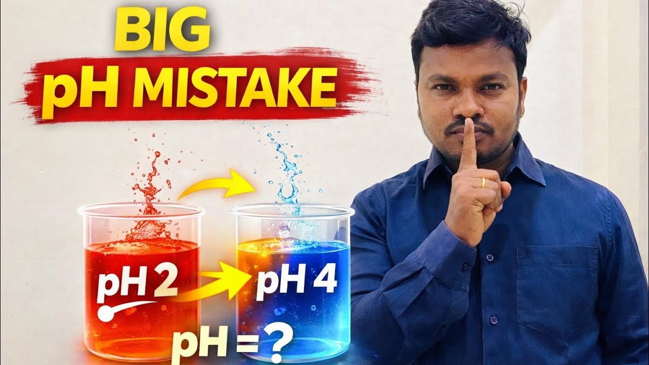How to find the pH of mixture of Two strong acids  |  Tricks how to calculate pH of mixture