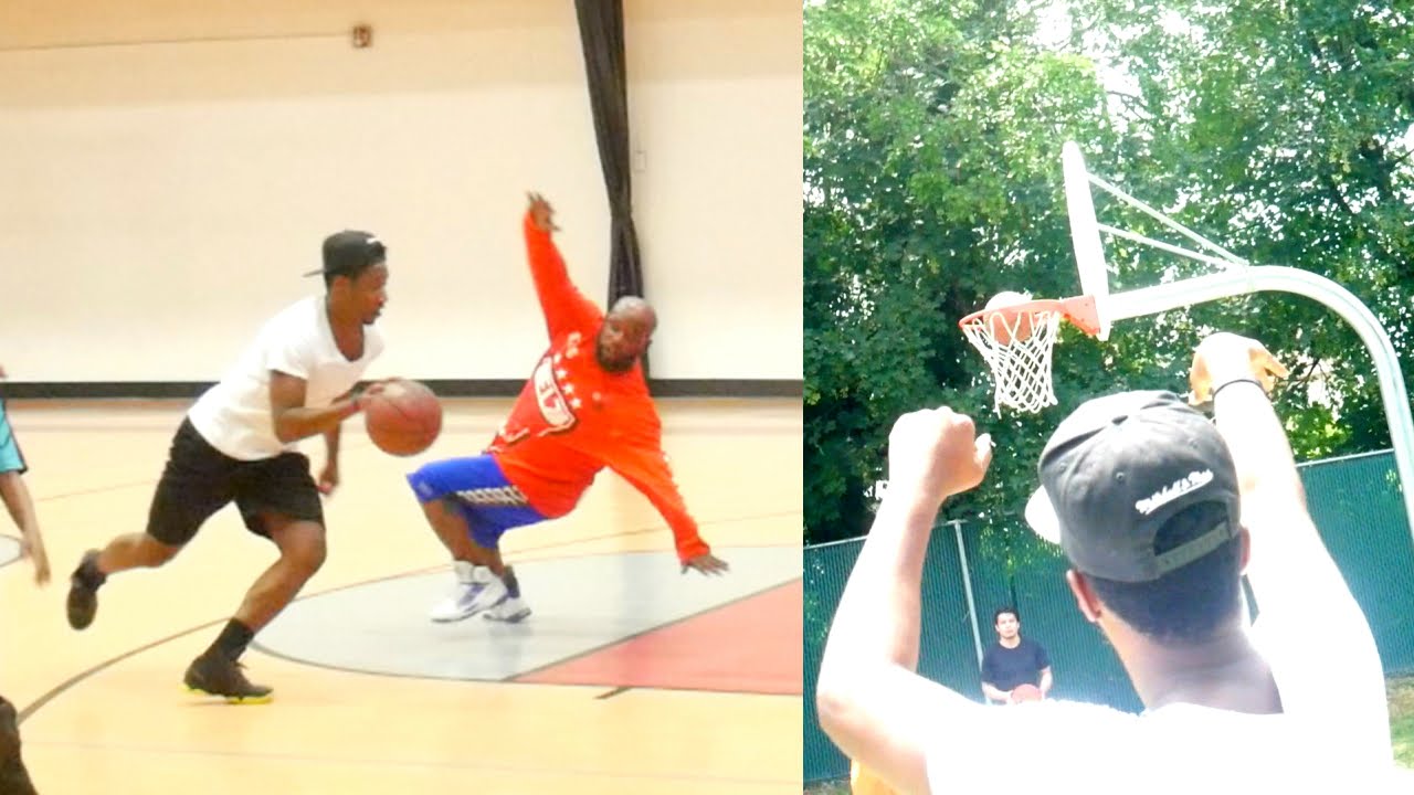 42 YEAR OLD MAN GETS HIS ANKLES BROKEN | IRL 1V1 VS MY DAD! 3 POINT CONTEST AND HALF COURT CHALLENGE