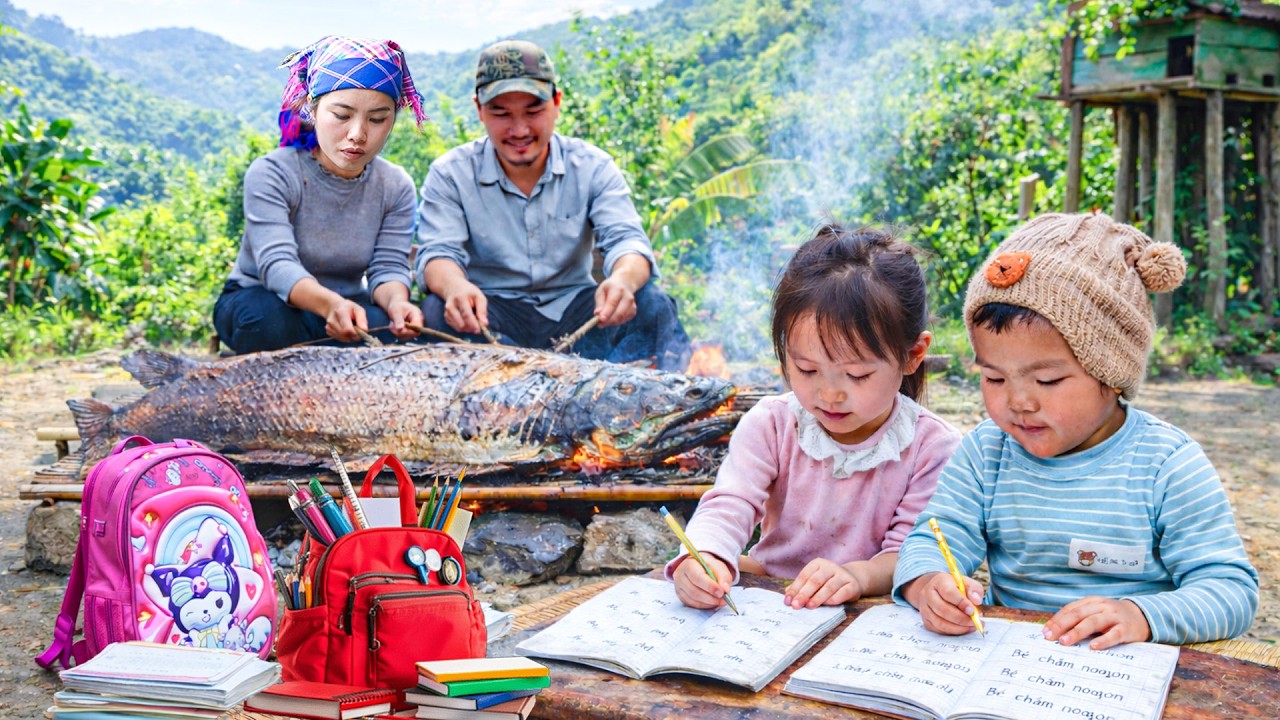 Harvesting grapefruit, catching giant fish, and cooking porridge for my daughter