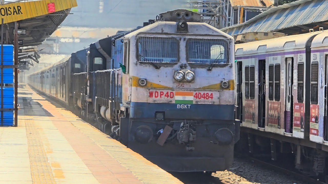 [PART-128]40484+40343 BGKT WDP-4D TWINS HAULING 19668 UDAIPUR CITY PALACE QUEEN HUMSAFAR EXPRESS 