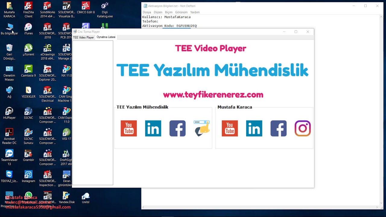 Videolu Eğitim Setleri İ&ccedil;in Video İzleme Player (Teyfik Eren Erez)