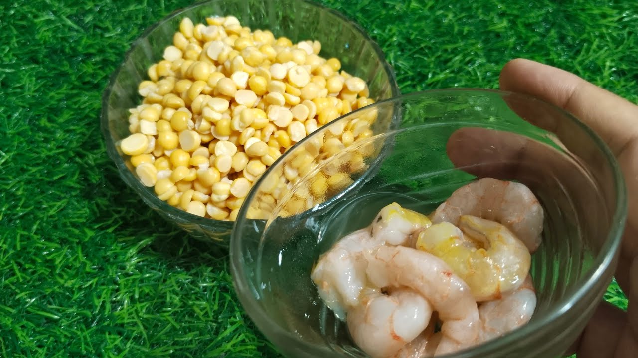 এক বাটি মটর ডাল আর অল্প একটু চিংড়ি দিয়ে দুর্দান্ত স্ন্যাক্স।।Easy Chingri Motor Dal Snacks Recipe.