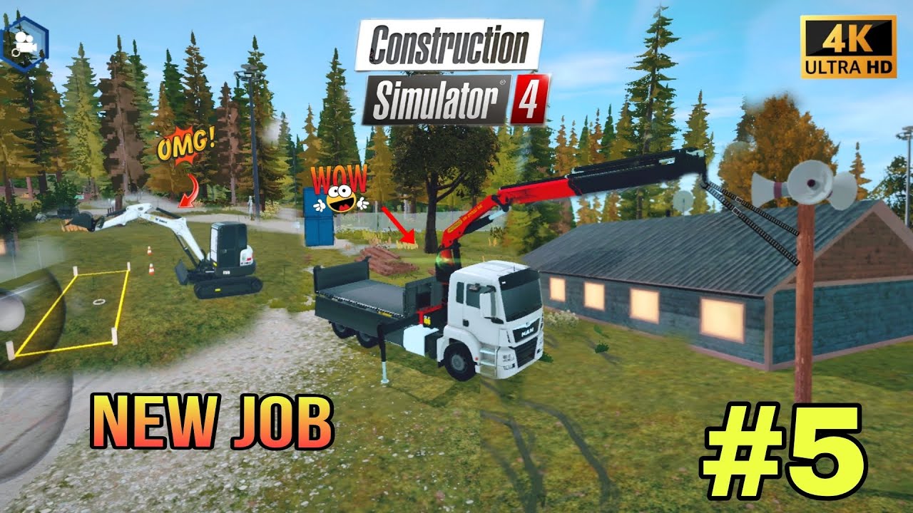 constration simulator 4 gameplay video||new job available||#androidgameplay #mobilegame #gaming