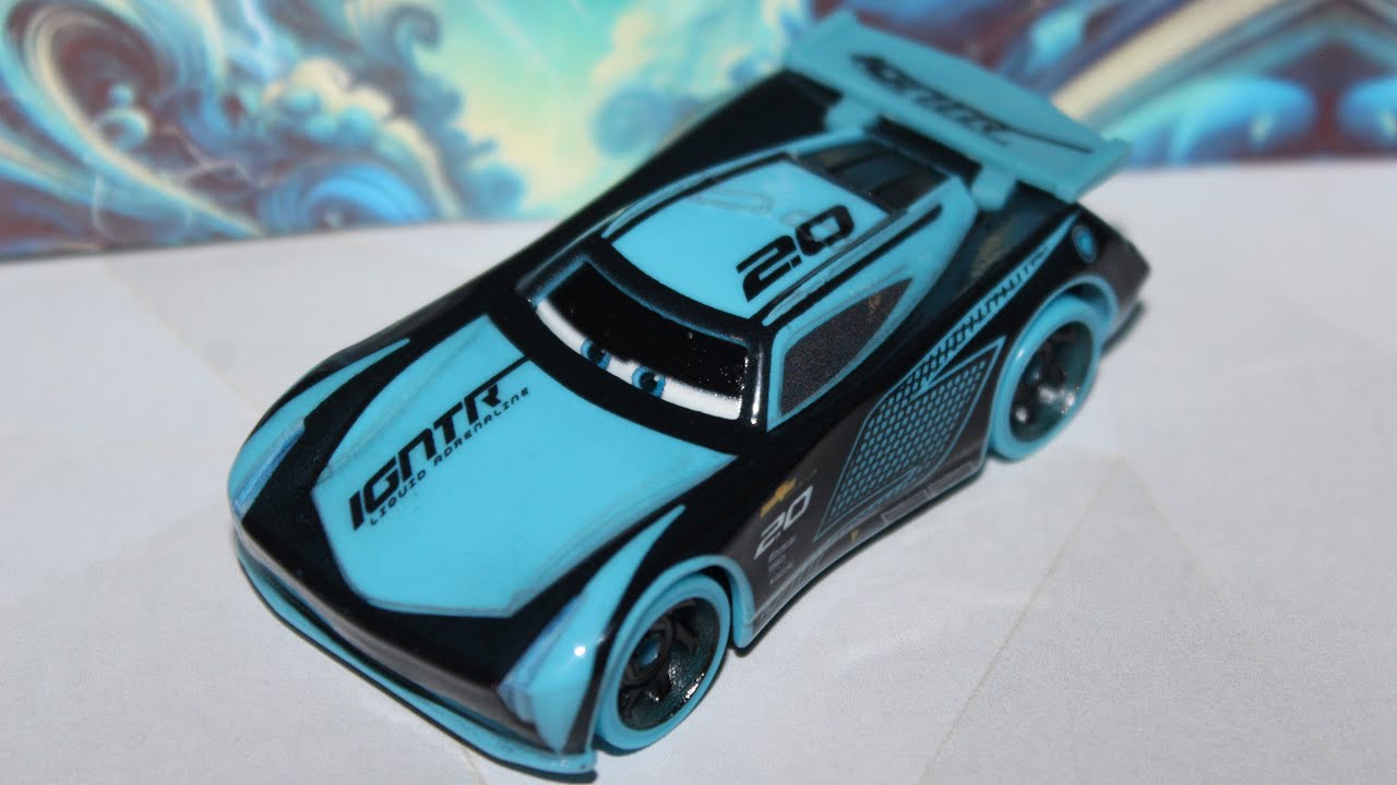 Mattel Disney Cars Glow Racers Jackson Storm (IGNTR Piston Cup Next-Gen) Glow in Dark 2025