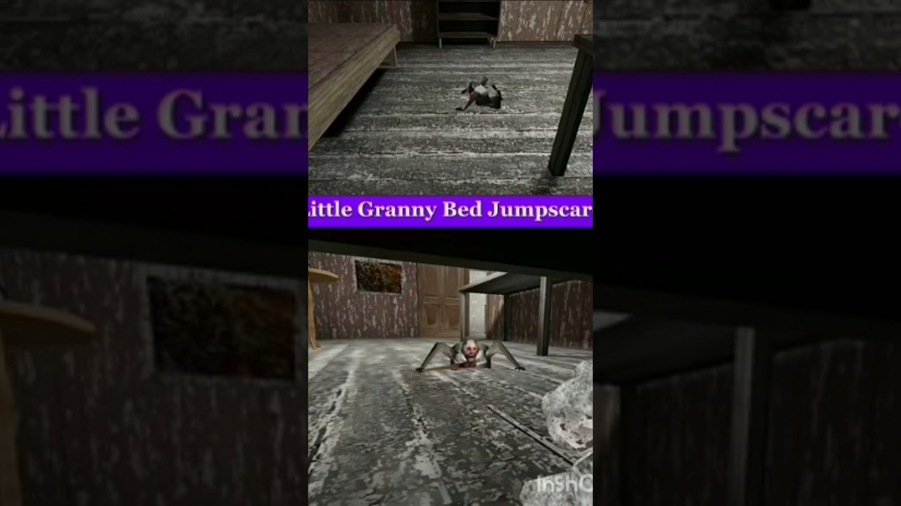 mini Granny 🆚 player with teddy bear 🐻 bed jumpscare 👻#granny #gaming#shotsviral 🎉💯🗿🤡👻