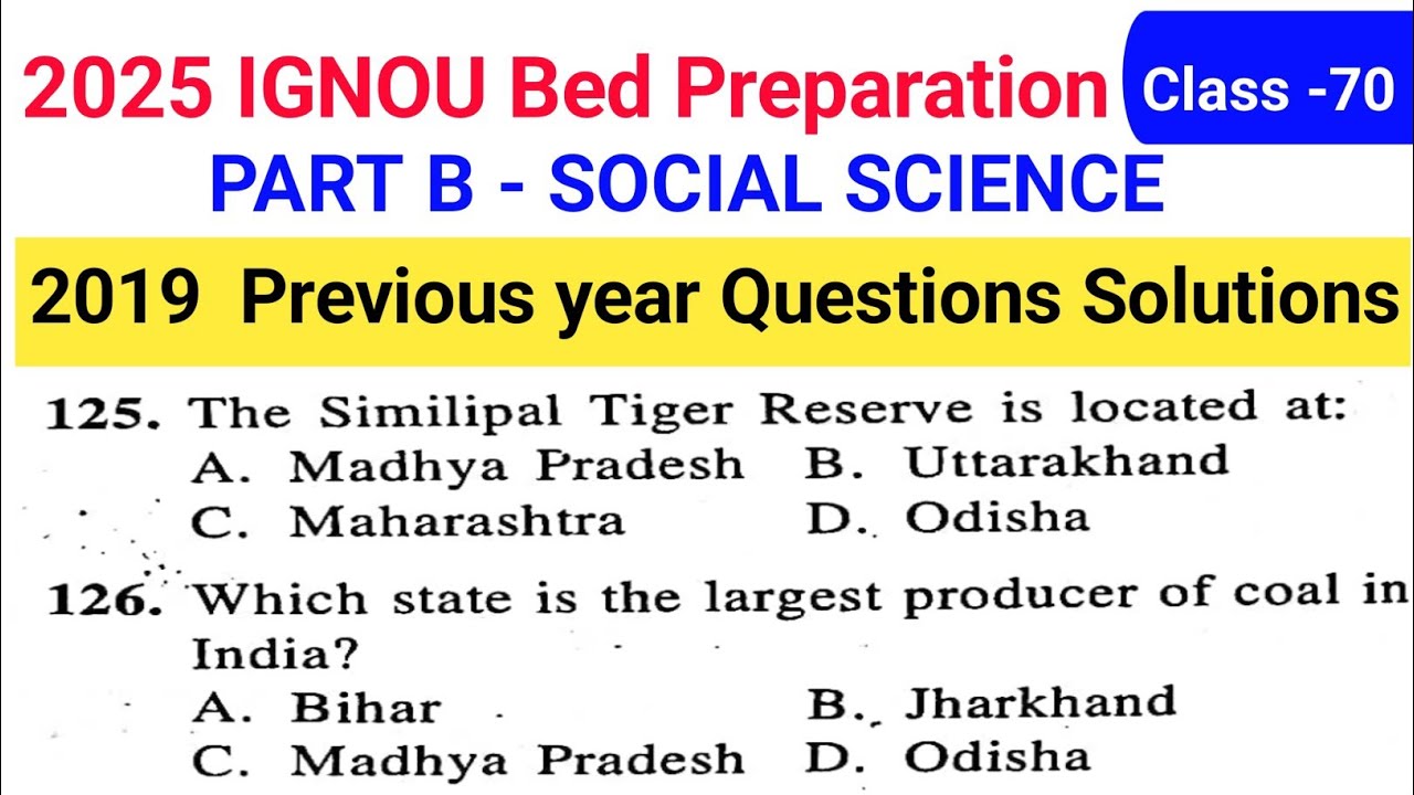 IGNOU BED social science Previous Year Questions Answer solution 2019 / IGNOU Preparation 2025