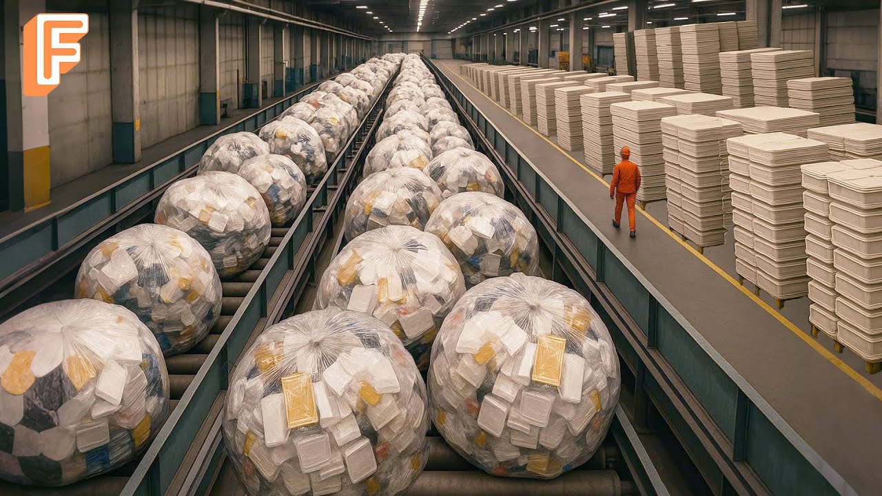 How Billions of Food Containers Are Recycled In Factory &ndash; Massive Recycling Line