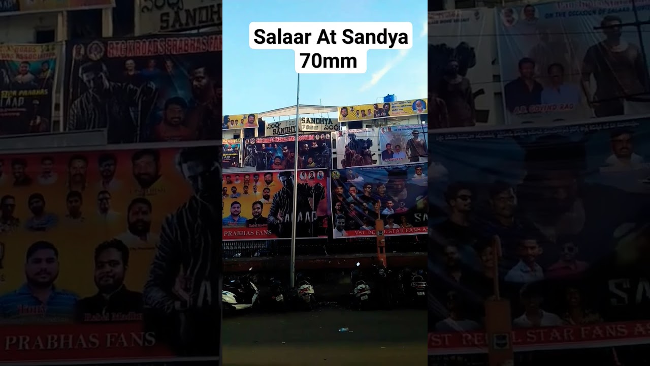 Salaar Movie At Sandya 70mm Rtc cross roads #salaar #prabhas #sandya70mm