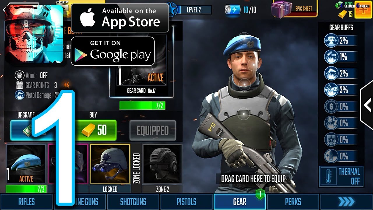 Sniper Strike: Special Ops Android iOS Walkthrough - Gameplay Part 1 - North Sea: Zone 01