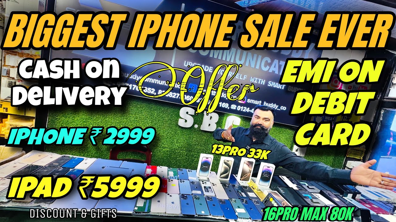 Biggest iPhone Sale Ever🔥Cheapest IPhone Market In Gurgaon🤩Used Mobile In Delhi😍Best Price Deals🔥