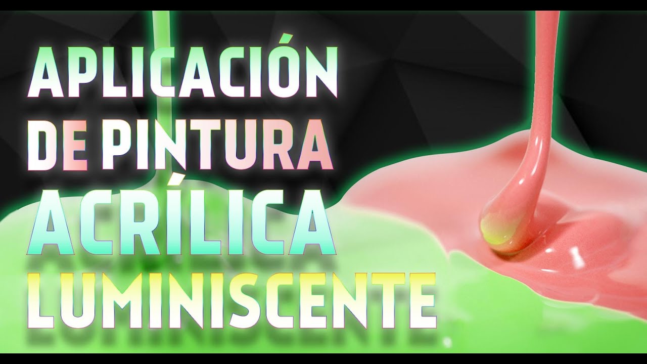 Aplicaci&oacute;n de pintura acrilica luminiscente (base disolvente)