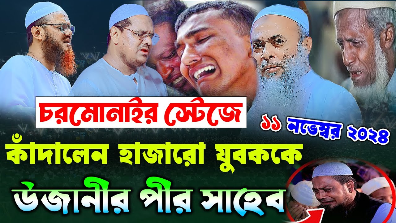 চরমোনাইর স্টেজে কাঁদালেন হাজারো যুবককে উজানীর পীর সাহেব || মাওলানা আশেক এলাহী পীর সাহেব উজানী || waz