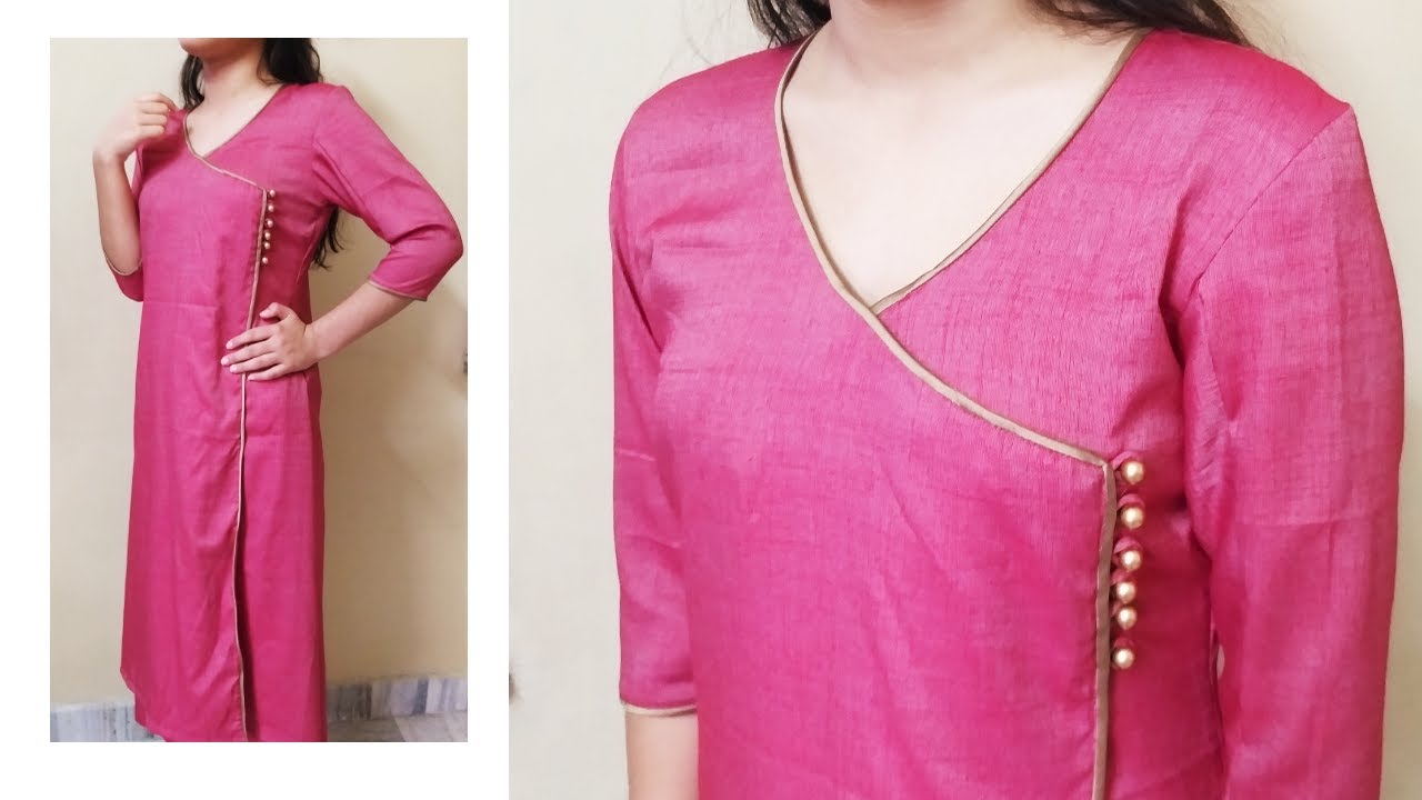 Angrakha Kurti Very Easy Cutting and Stitching/Simple Method/DIY