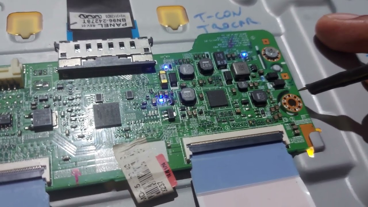 T-Con com defeito no DC,DC TV LED SAMSUNG 43