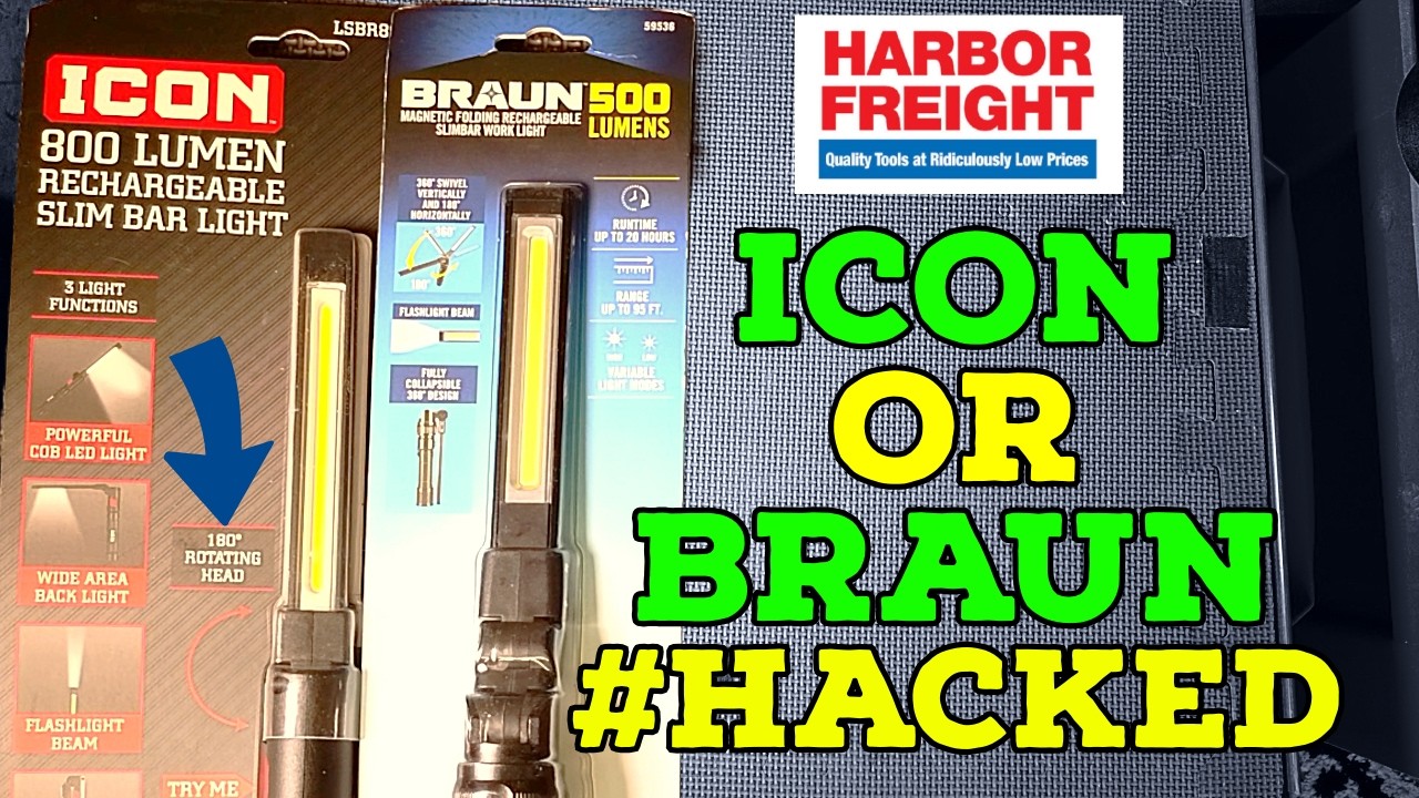 Harbor Freight Icon Slim Light vs Braun Slim Light