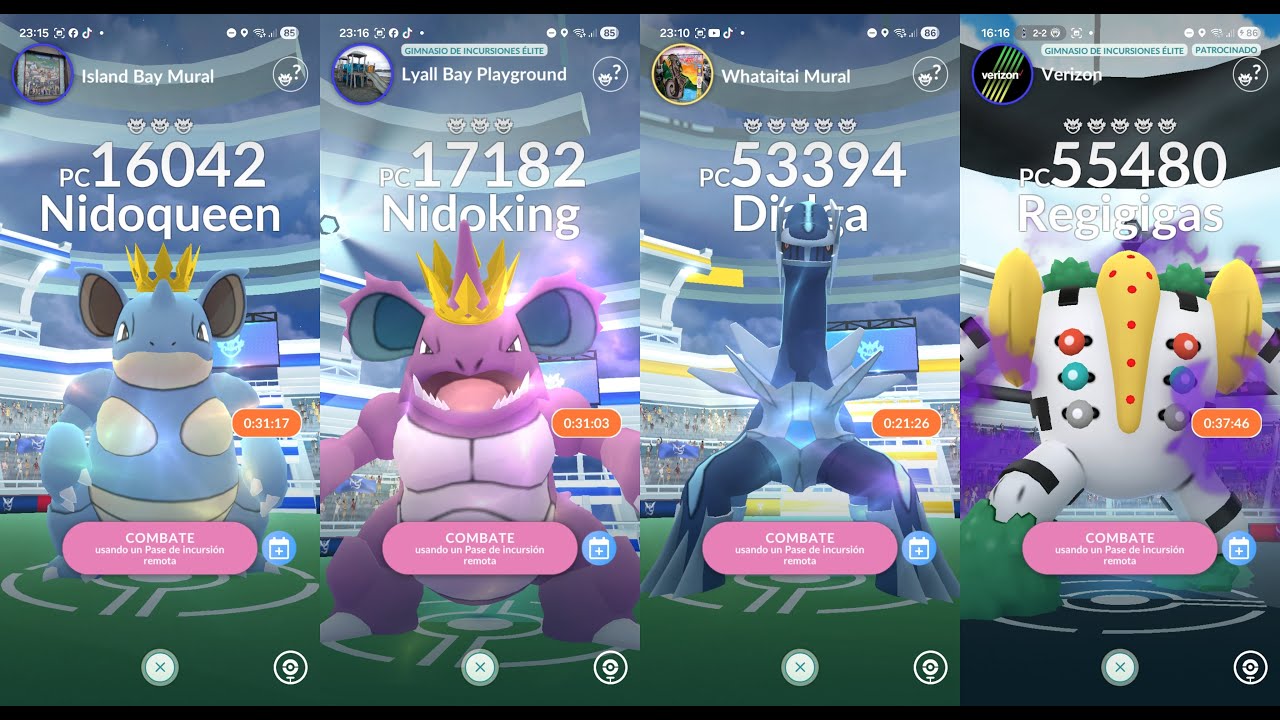 Invitaciones a NIDOKING Y NIDOQUEEN CON CORONA y más Incursiones Pokemon GO live Remote raid invites