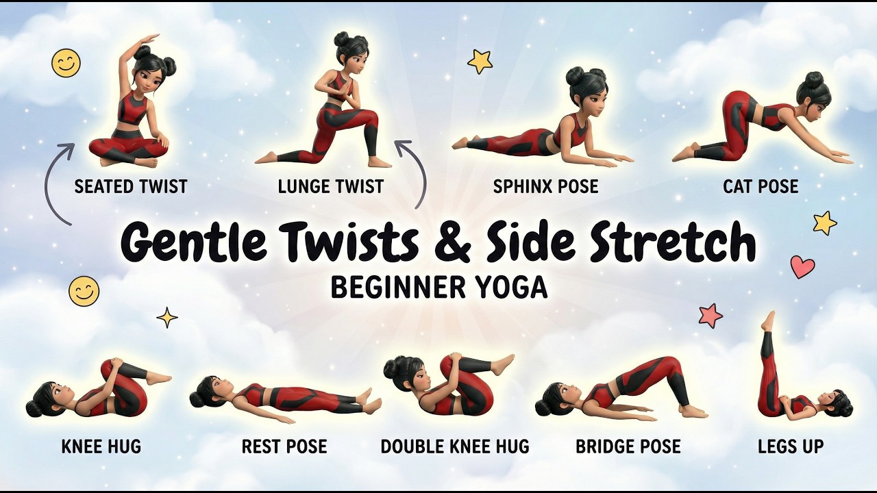 Yoga for Liver Support  Gentle Twists  Side Stretch  Feel Good Flow #yoga