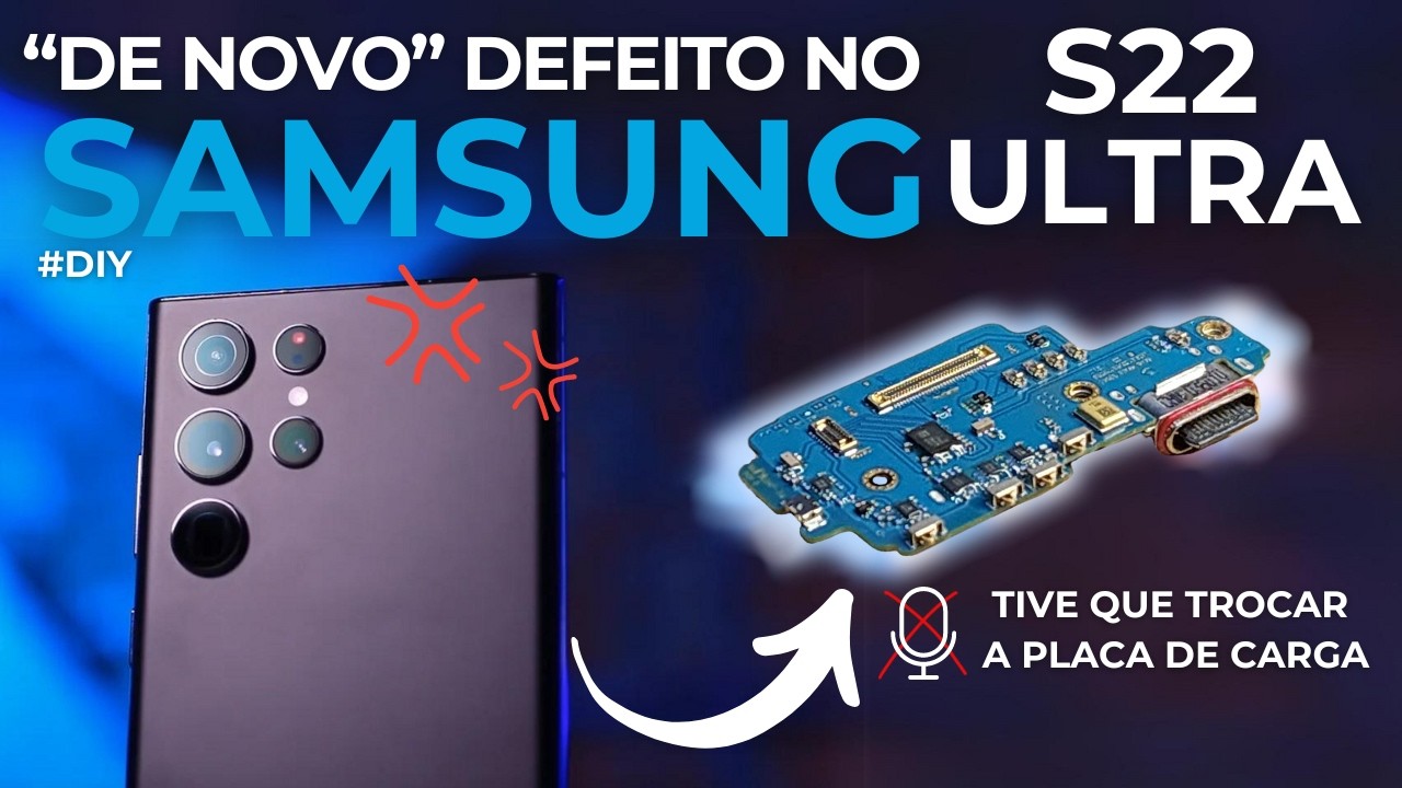 Microfone sem funcionar | s22 Ultra | faça em casa | troca da placa de carga #samsung #reparacontigo