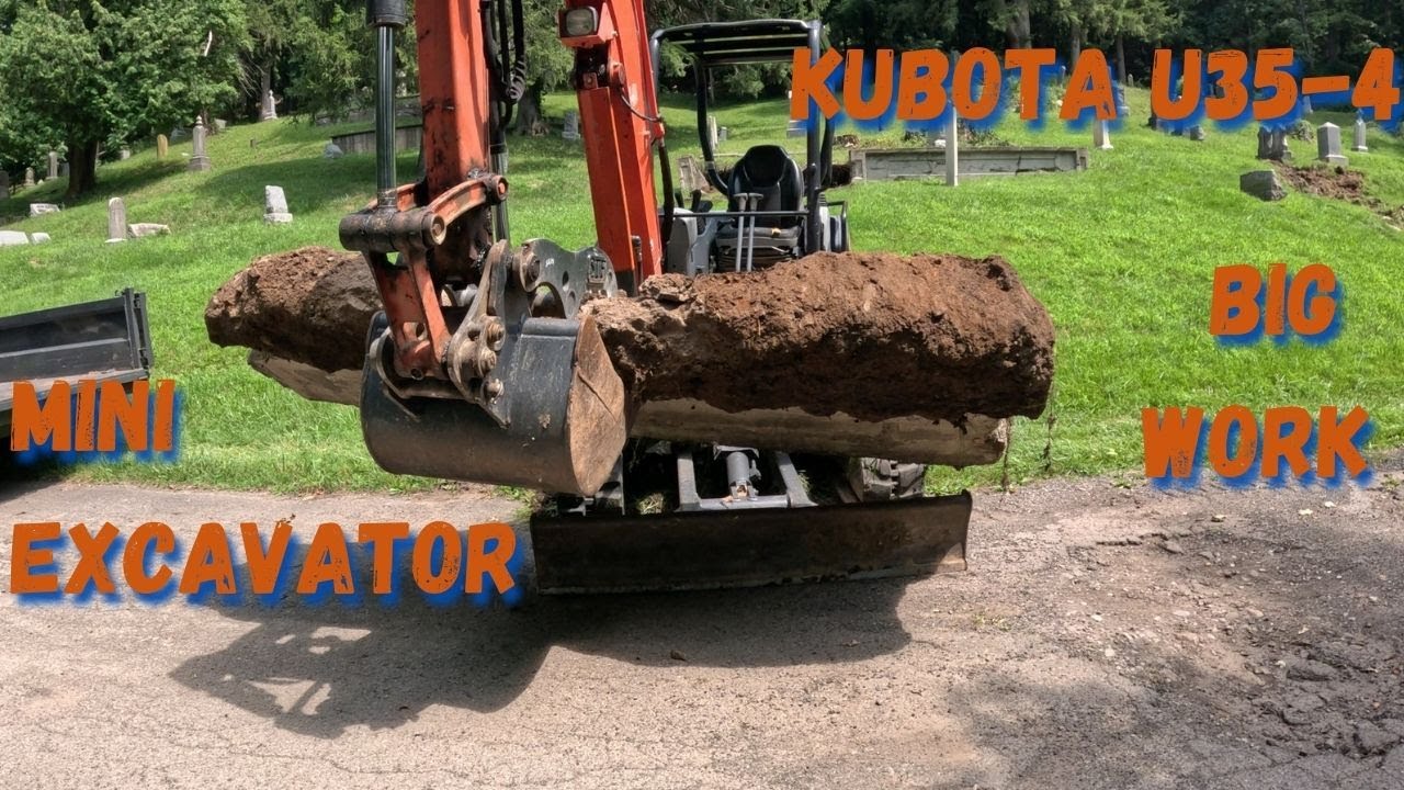 Mighty Mini Excavator  Do Big Work   Kubota U35-4 GoPro Hero 12
