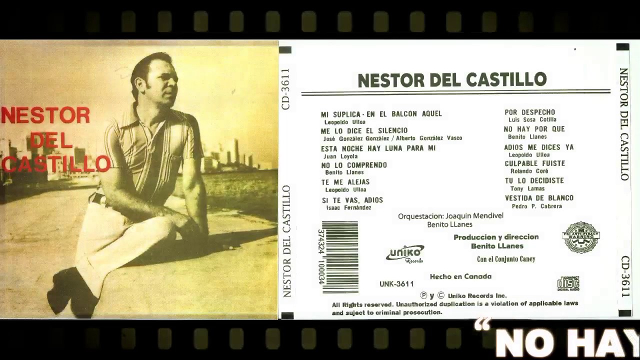 NESTOR DEL CASTILLO-  POPURRI DE BOLEROS.