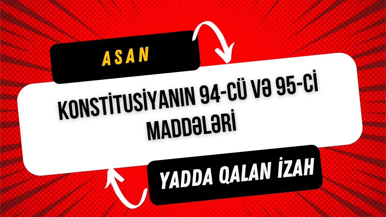 Dövlət qulluğu imtahanı üçün Konstitusiyadan şparqalka