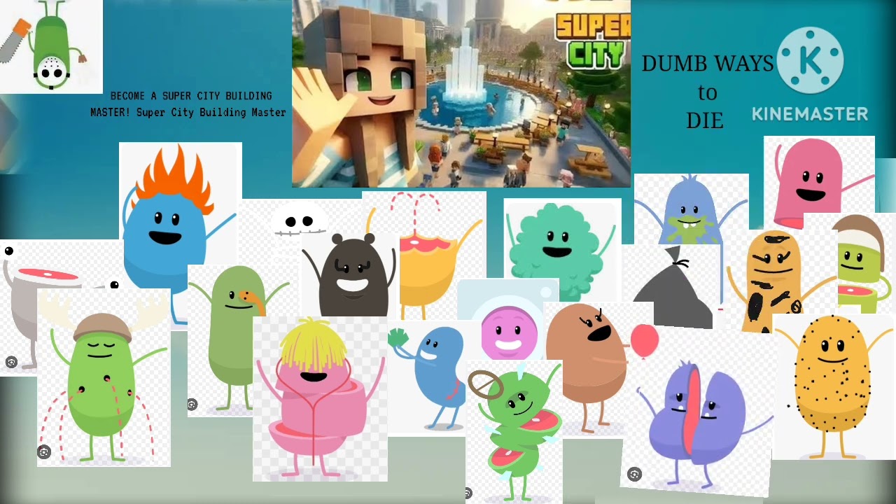 Uiia Cat Play Minecraft? Super City Building Master vs Dumb Ways to Die