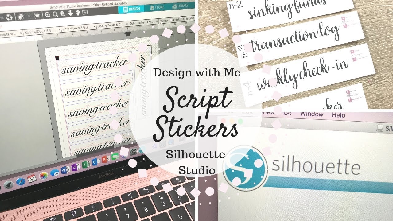 Script Stickers | Design with Me | Silhouette | Diaries of a an Etsy Sticker Shop Owner |