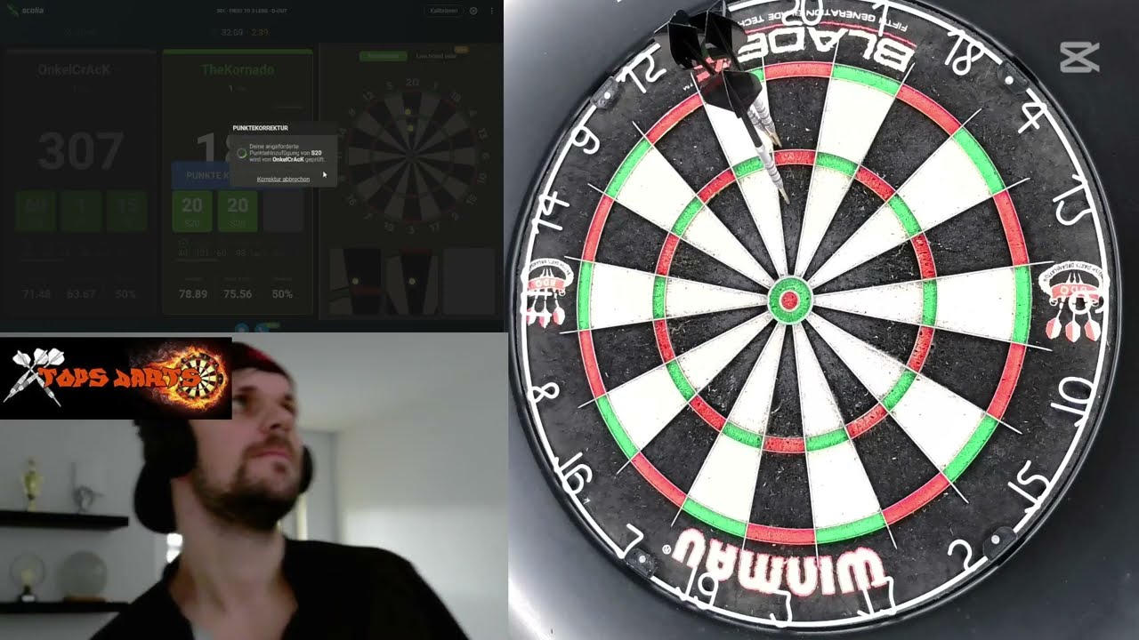 17 Darter_1 online Scolia Turnier #dart #180 #scoliadarts